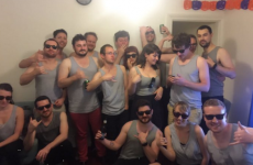 All this guy's friends dressed up as his embarrassing profile pic for Halloween