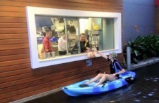 This teen went to extreme lengths to get a McDonald's during a flood