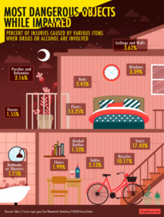 This drunk house map details where you're likely to hurt yourself when you come in