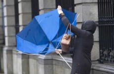 There's a wind warning in place as gales hit 100 kph