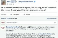 A woman gave out about a Campbell's ad featuring gay fathers... and got brilliantly owned