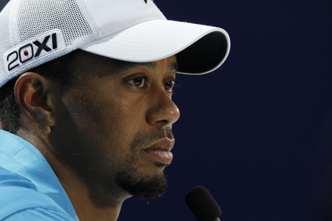 Tiger Woods: pushed out after events in Scotland yesterday.