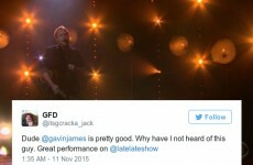 America was blown away by Gavin James on James Corden's show last night