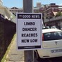 This guy puts a positive spin on headlines and sticks them up around his town