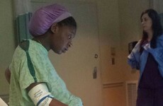 Oh nothing, just a photo of a woman doing an exam WHILE IN LABOUR