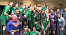 'Superman' joined the Ireland dressing room's post-match celebrations