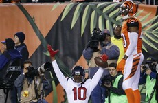 Ridiculous one-handed TD grab from Hopkins ends Bengals' unbeaten run