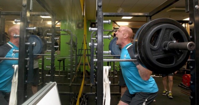In pictures: Ireland's rugby stars hit the weights