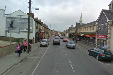 Drogheda Street in Balbriggan, where an An Post worker was forced to attend work under duress this morning.