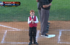 A kid got hiccups during the Aussie national anthem, and became everyone's new hero