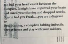 "Stay in bed you freak": This is the kind of hate mail George Hook receives