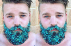 Men are putting tons of glitter in their beards for a festive makeover