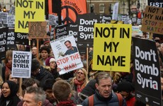 "Not in my name" - thousands protest in London against air strikes on Syria