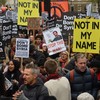 "Not in my name" - thousands protest in London against air strikes on Syria