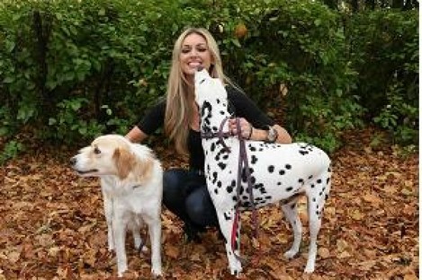 Rosanna Davidson and canine friends launching World Animal Day