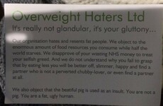 A group that 'resents fat people' is handing women these body-shaming cards