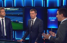 Gutted! Jamie Carragher's priceless reaction to Gary Neville's departure