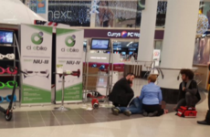 A hoverboard salesman crashed his hoverboard at Jervis Centre