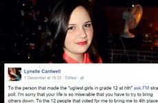 This teenager hit back at the people who put her on an 'ugliest girl' poll at school