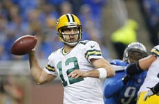 Look how close Aaron Rodgers' game-winning Hail Mary came to hitting the roof