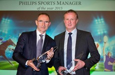Martin and Michael O'Neill share Manager of the Year award after Euro qualifying success