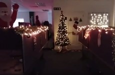 An office in Galway has gone above and beyond with its Christmas decorations this year