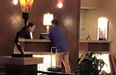 This hotel guest's outfit choice has divided the internet