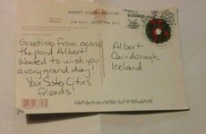A Donegal postman actually managed to deliver this postcard all the way from America