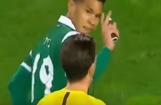 Sporting Lisbon striker steals referee's vanishing spray to celebrate his mammy's birthday
