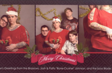 This lad hired a fake family to prank his relatives with a cringey Christmas card