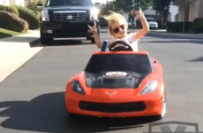You'll never be as badass as this little girl drifting in her toy car