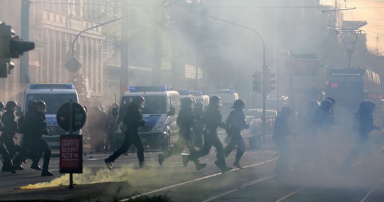 69 German Police Officers Injured In Clashes With Left Wing Protesters