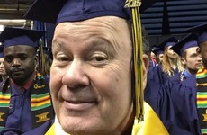 Mr Belding graduates from college at the age of 65