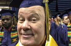 Mr Belding graduates from college at the age of 65