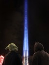 Dublin's Spire was lit up like a lightsaber for Star Wars last night