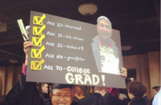 This man's inspiring graduation photo is going viral