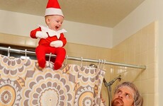 This dad turned his tiny son into the cutest little Elf on the Shelf