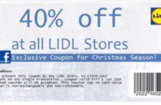 This Facebook voucher for Lidl is a scam