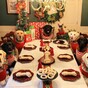 A couple made a 'kids table' at Christmas dinner for their dogs