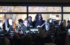 Hozier joined Bono and Glen Hansard for the traditional Christmas Eve busk on Grafton Street