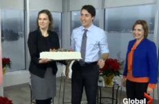 Canada's Prime Minister even makes cutting a birthday cake look slick