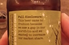 This might be the most honest beer bottle blurb ever