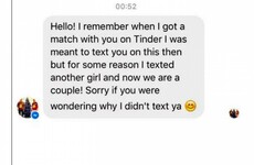 An Irish lad just sent the smuggest message ever to a girl he matched with on Tinder