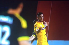 Roy O'Donovan got away with a yellow card after this blatant headbutt today