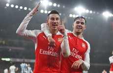 Koscielny strike fires Gunners two points clear at top of the table