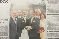 Criticism for Labour ad showing Gerry Adams and Micheál Martin as gay couple on wedding day