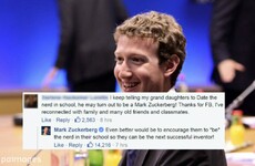 Mark Zuckerberg had an excellent response to a question about 'dating the nerd' in school
