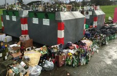 The bottle banks around Ireland after Christmas are quite a sight