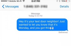 People are wishing a Happy New Year to their 'text-door-neighbours'