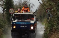 Watch: All-terrain articulated truck on tank tracks ploughs through Longford floods